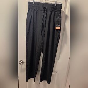 Womens Black Drawstring Performance Activewear, L/ XL